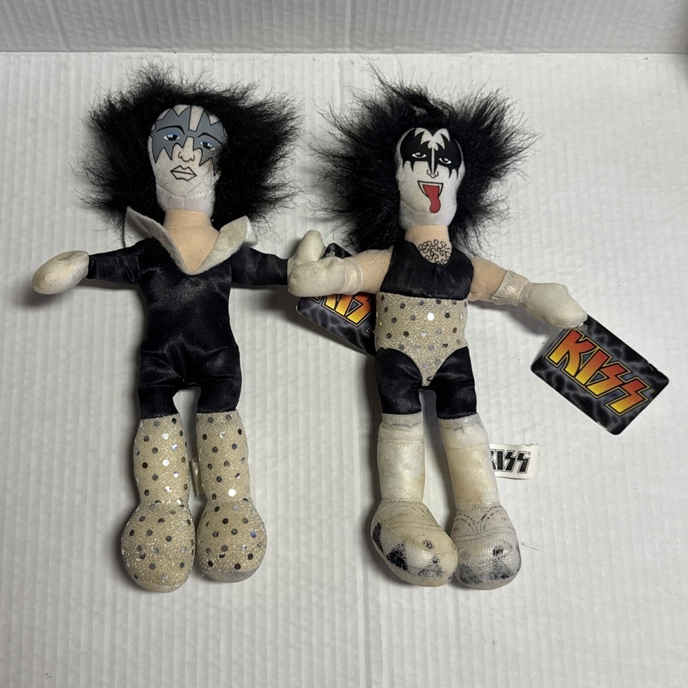 Toy Factory KISS Plush Dolls Spaceman & Demon 2002 with Tags